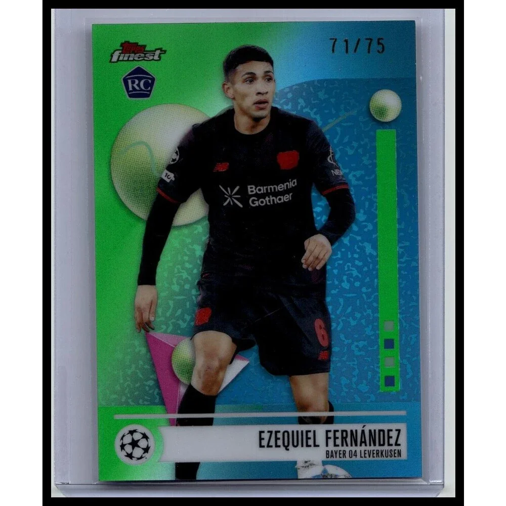 2025-26 Finest UEFA Ezequiel Fernández #34 Bayer 04 Leverkusen Green #/75